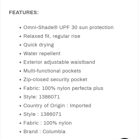 Columbia Light-weight Sandy River Cargo Shorts in Tusk with Belt, Size XS - Picture 7 of 16